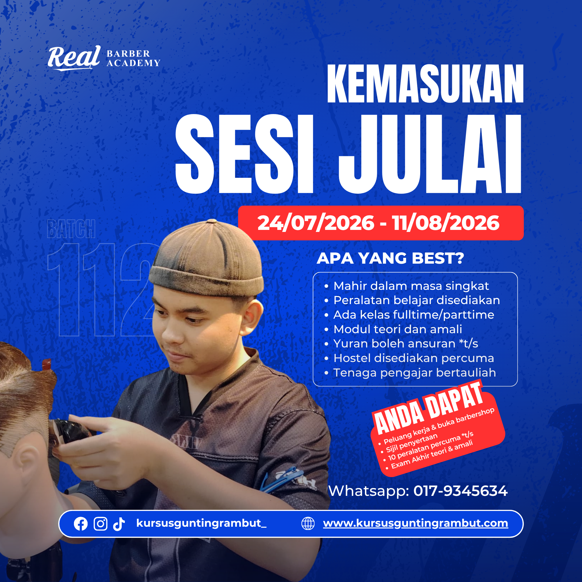 Batch 112 Real Barber Academy