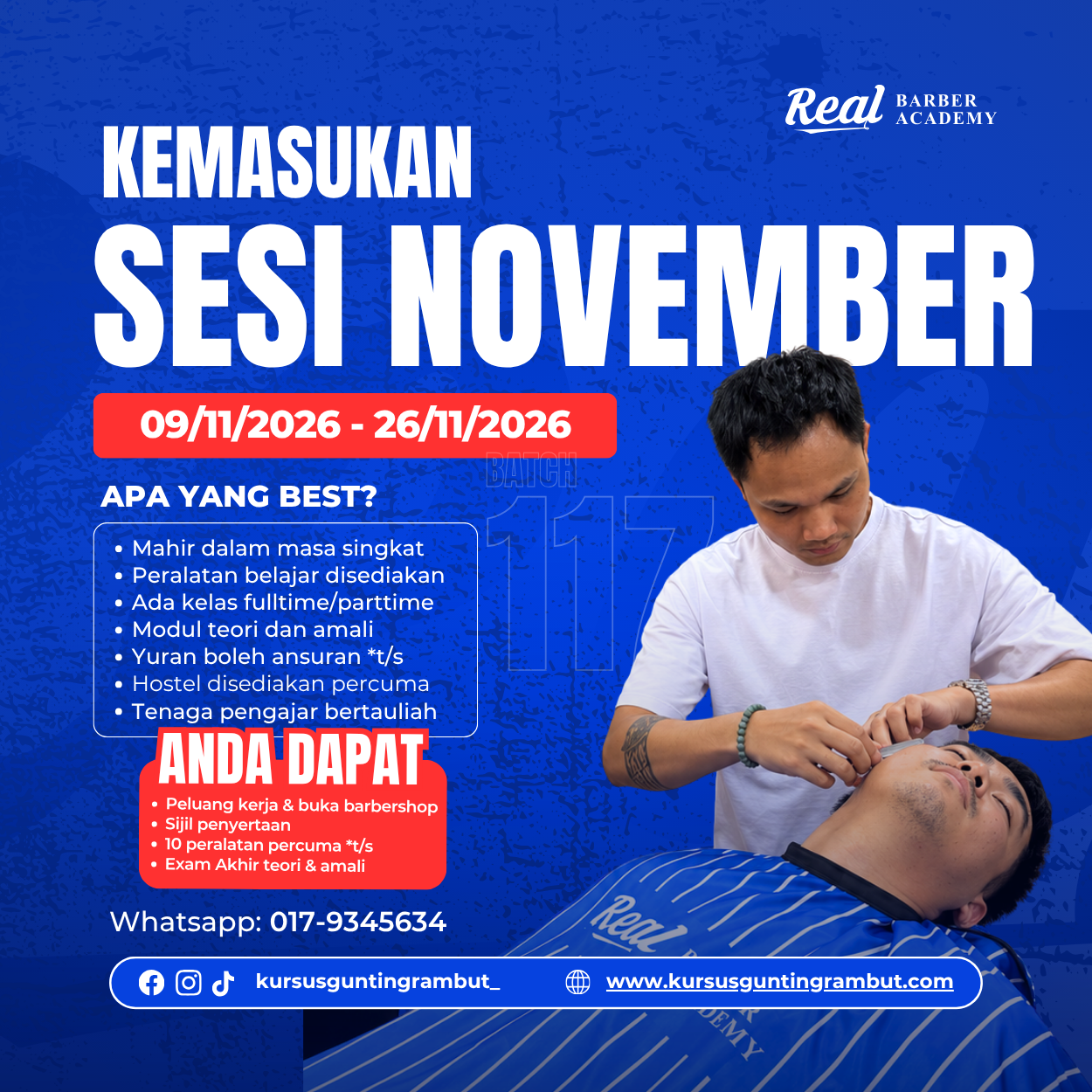 Batch BATCH 115 Real Barber Academy